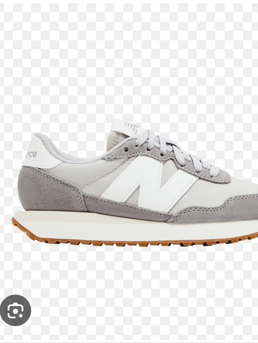 New Balance 237 Leather & Suede Sneaker - White & Gray Women's 6.5